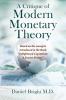 A Critique of Modern Monetary Theory