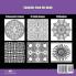 Relax.Color: Coloring Book for Adults With 60 Pictures in 3 Categories: 20 Geometric Patterns 20 Mandalas and 20 Celtic Designs [8.5 x 8.5 Inches / Purple & Black]
