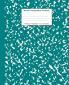 Marbled Composition Notebook: Teal Marble Wide Ruled Paper Subject Book: 5 (School Essentials)