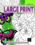 Adult coloring books LARGE print Coloring for adults Butterflies and flowers coloring book