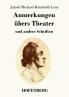 Anmerkungen ��bers Theater