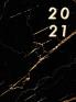 Wochenplaner 2021 vertikal: Hardcover Wochenkalender 2021 ca A4 2 Seiten pro Woche schwarz Marmor