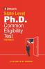 State Level Ph. D. Common Eligibility Test (Paper-I)