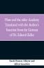 Plato and the older Academy Translated with the Author's Sanction from the German of Dr. Eduard Zeller