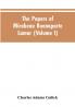 The papers of Mirabeau Buonaparte Lamar (Volume I)
