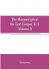 The manuscripts of the Earl Cowper K. G. preserved at Melbourne hall Derbyshire (Volume I)