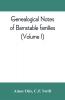 Genealogical notes of Barnstable families (Volume I)
