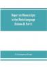 Report on manuscripts in the Welsh language (Volume II) Part I.