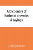 A Dictionary Of Kashmiri Proverbs & Sayings