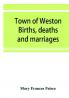 Town of Weston. Births deaths and marriages 1707-1850. 1703-Gravestones-1900. Church records 1709-1825