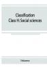 Classification. Class H: Social sciences