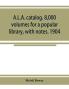 A.L.A. catalog. 8000 volumes for a popular library with notes. 1904