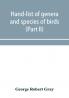 Hand-list of genera and species of birds