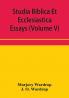 Studia Biblica Et Ecclesiastica essays