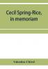 Cecil Spring-Rice in memoriam