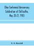 Ohio centennial anniversary celebration at Chillicothe May 20-21 1903