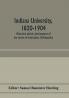 Indiana university 1820-1904; historical sketch development of the course of instruction bibliography