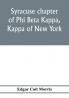 Syracuse chapter of Phi Beta Kappa Kappa of New York