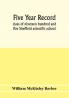 Five year record class of nineteen hundred and five Sheffield scientific school