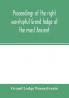 Proceedings of the right worshipful Grand lodge of the most Ancient and honorable fraternity of free and accepted masons of Pennsylvania and Masonic jurisdiction thereunto belonging at its celebration of the sesqui-centennial anniversary of the initiati