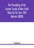 The Proceedings of the Linnean Society of New South Wales for the Year 1964 (Volume LXXXIX)