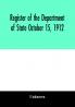 Register of the Department of State October 15 1912