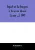Report on the Congress of American Women October 23 1949