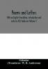 Poems and letters. With an English translation introduction and notes by W.B. Anderson (Volume I)