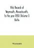 Vital records of Weymouth Massachusetts to the year 1850 (Volume I) Births