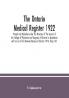 The Ontario medical Register 1922 Printed and Published under the Direction of The Council of the College of Physicians and Surgeons of Ontario in Accordance with an act of the Revised Statutes of Ontario 1914 Chap. 161