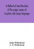 A method of transliteration of the proper names of Scripture into Congo languages