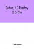 Durham N.C. directory 1915-1916