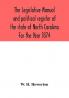 The Legislative manual and political register of the state of North Carolina For the Year 1874