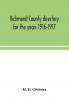 Richmond County directory for the years 1916-1917