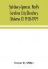 Salisbury-Spencer North Carolina City Directory (Volume X) 1928-1929