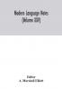 Modern language notes (Volume XXV)