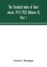 The standard index of short stories 1915-1933 (Volume II) Part 1