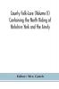 County Folk-Lore (Volume II) Containing the North Riding of Yorkshire York and the Ainsty