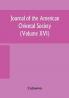 Journal of the American Oriental Society (Volume XVI)