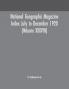 National geographic Magazine Index July to December 1920 (Volume XXXVIII)