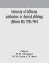 University of California publications in classical philology (Volume XII) 1933-1944