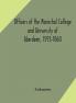 Officers of the Marischal College and University of Aberdeen 1593-1860