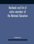 Yearbook And List Of Active Members Of The National Education Association For The Year Beginning July I I907 And Ending June 30 1908