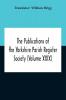 The Publications Of The Yorkshire Parish Register Society (Volume Xxix) The Register Of Terrington Co. York