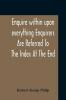 Enquire Within Upon Everything Enquirers Are Referred To The Index At The End