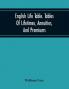 English Life Table. Tables Of Lifetimes Annuities And Premiums