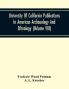 University Of California Publications In American Archaeology And Ethnology (Volume VIII)