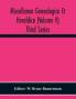 Miscellanea Genealogica Et Heraldica (Volume V) Third Series