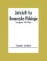 Zeitschrift Fur Romanische Philologie; Herausgegeben; 1895 XIX Band