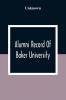 Alumni Record Of Baker University